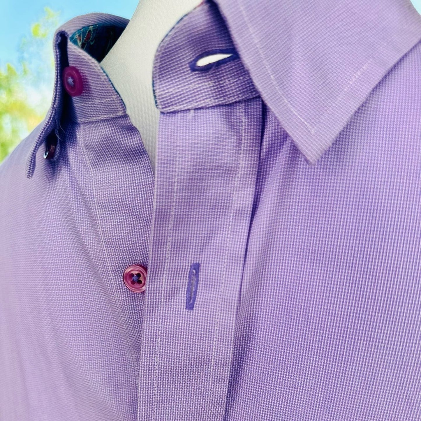 Bespoke Hand-Tailored Men's Shirt - Lavender