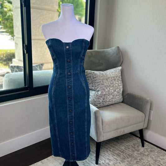 [Veronica Beard] Dark Blue Denim Liza Dress