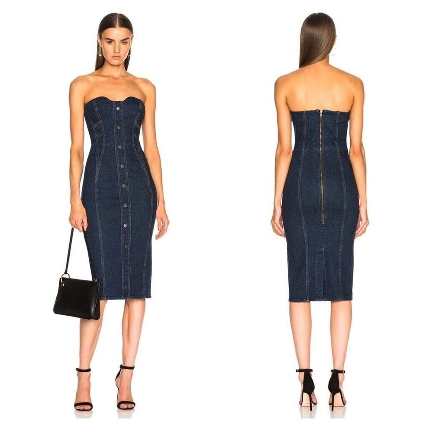 [Veronica Beard] Dark Blue Denim Liza Dress