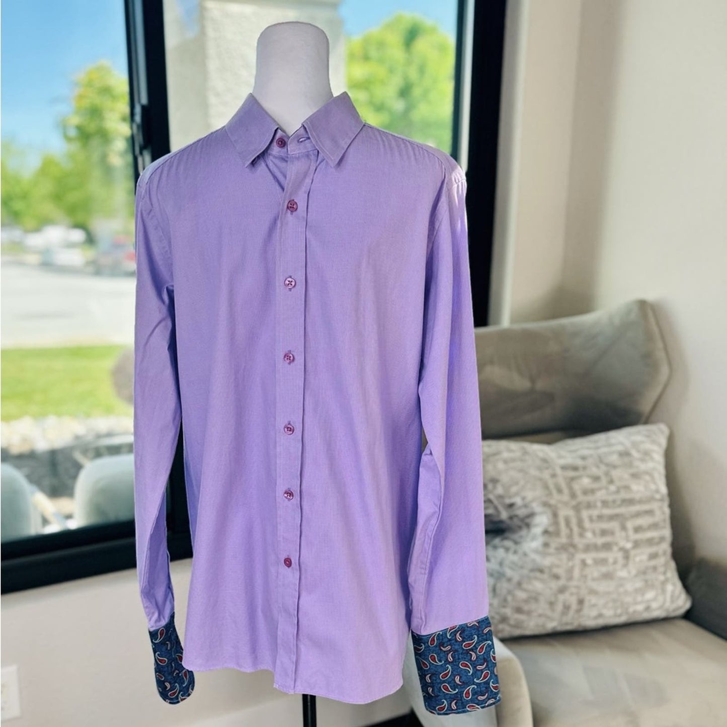 Bespoke Hand-Tailored Men's Shirt - Lavender