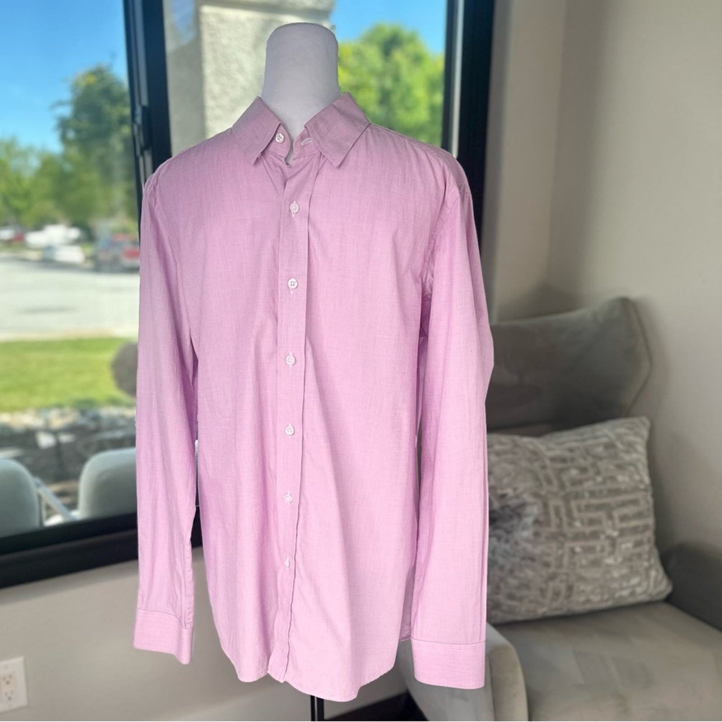 Bespoke Hand-Tailored Men's Shirt - Dusty Pink